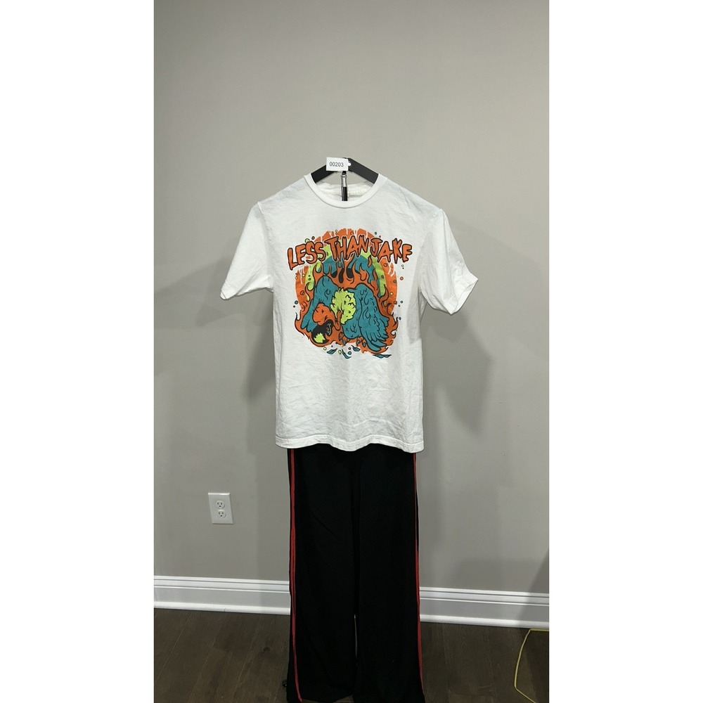 Less Than Jake Band Graphic Tee White Tultex Size M Ska Punk Shirt